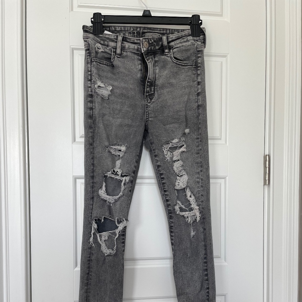 AE  black  next level stretch skinny jeans